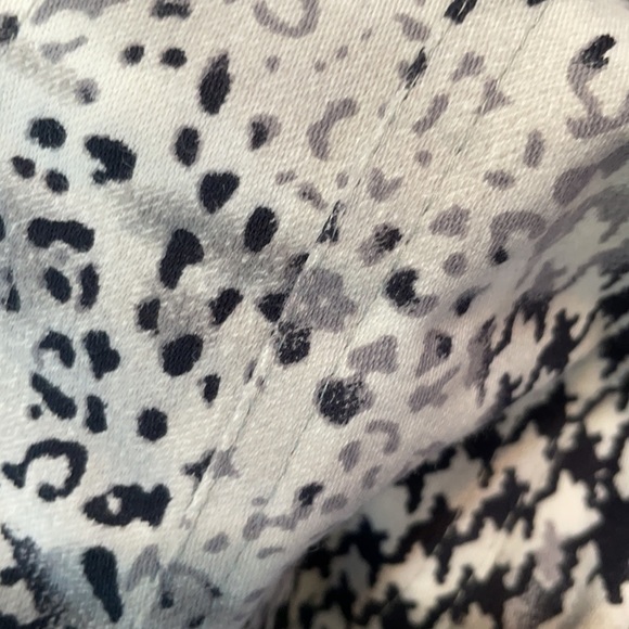 Black & Gray Houndstooth & Snakeskin Denim Vest / Small - Picture 11 of 11